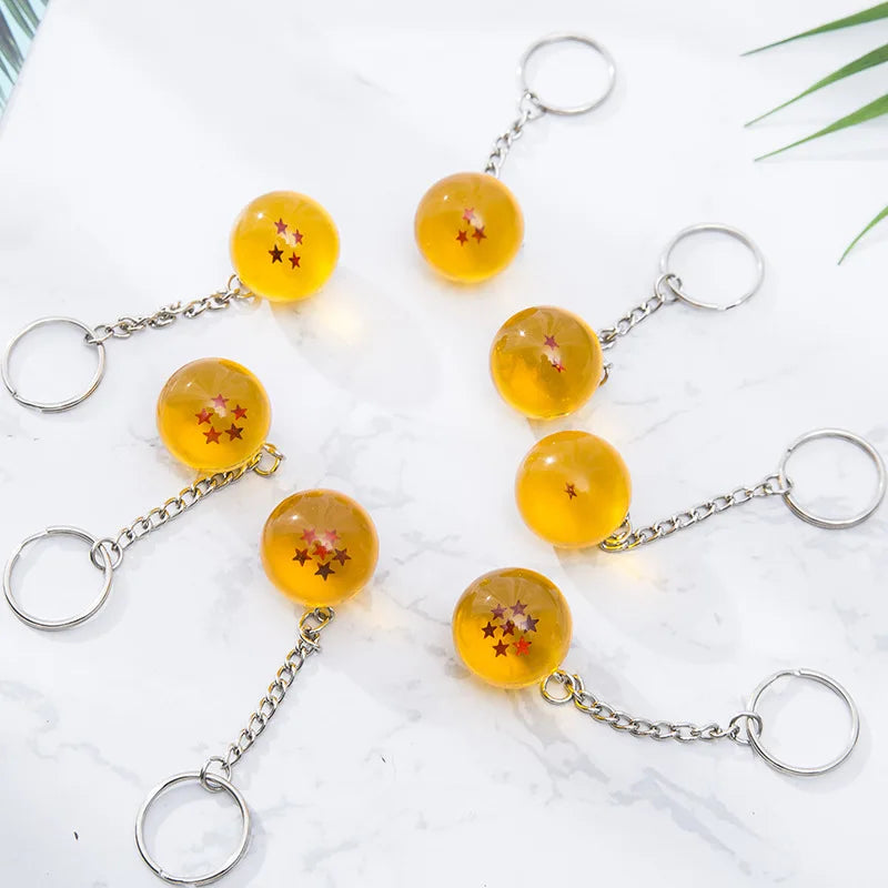 2.7cm 7PCS Dragon Ball Z Crystal Ball Keychain Set - Image 6