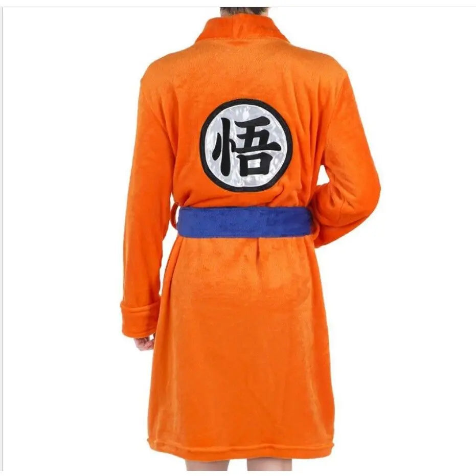 Dragon Ball Super Saiyan Son Goku Flannel Cosplay Robe – Unisex Anime Homewear Pajamas - Image 2