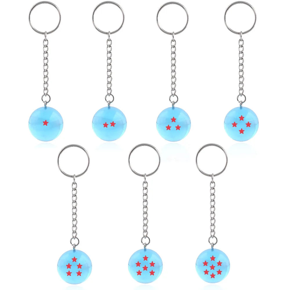 2.7cm 7PCS Dragon Ball Z Crystal Ball Keychain Set - Image 8