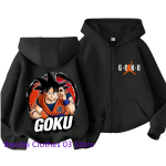 Anime Dragon Ball Kids Zipper Hoodie - Goku Print
