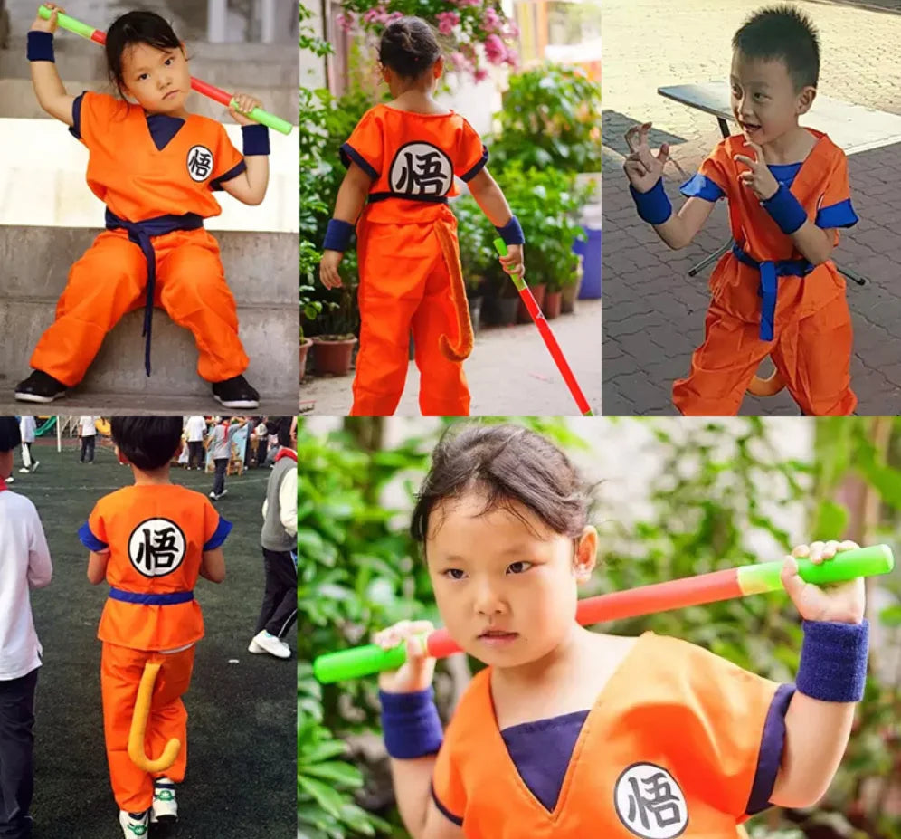 Anime Ballz Son Goku & Krillin Cosplay Costume – Kids & Adult Dragon Carnival Party Outfit - Image 5