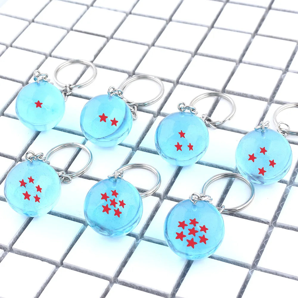 2.7cm 7PCS Dragon Ball Z Crystal Ball Keychain Set - Image 3