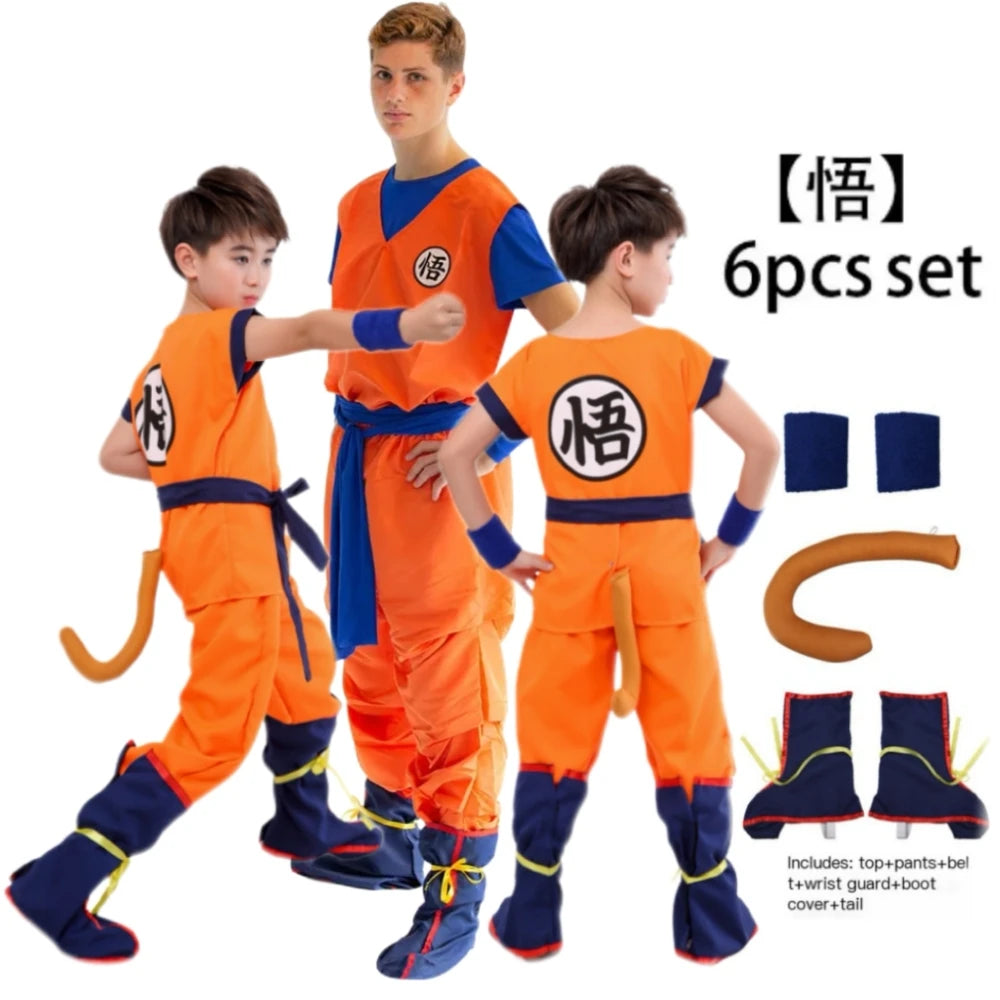 Anime Ballz Son Goku & Krillin Cosplay Costume – Kids & Adult Dragon Carnival Party Outfit - Image 14